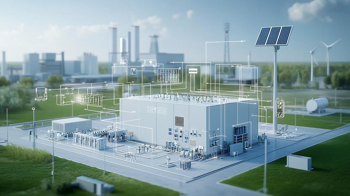 Energieanlage mit Solar- und Windkraft
