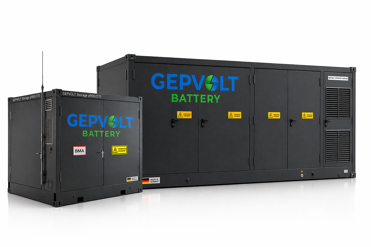 GEPVOLT Industriespeicher im Einsatz